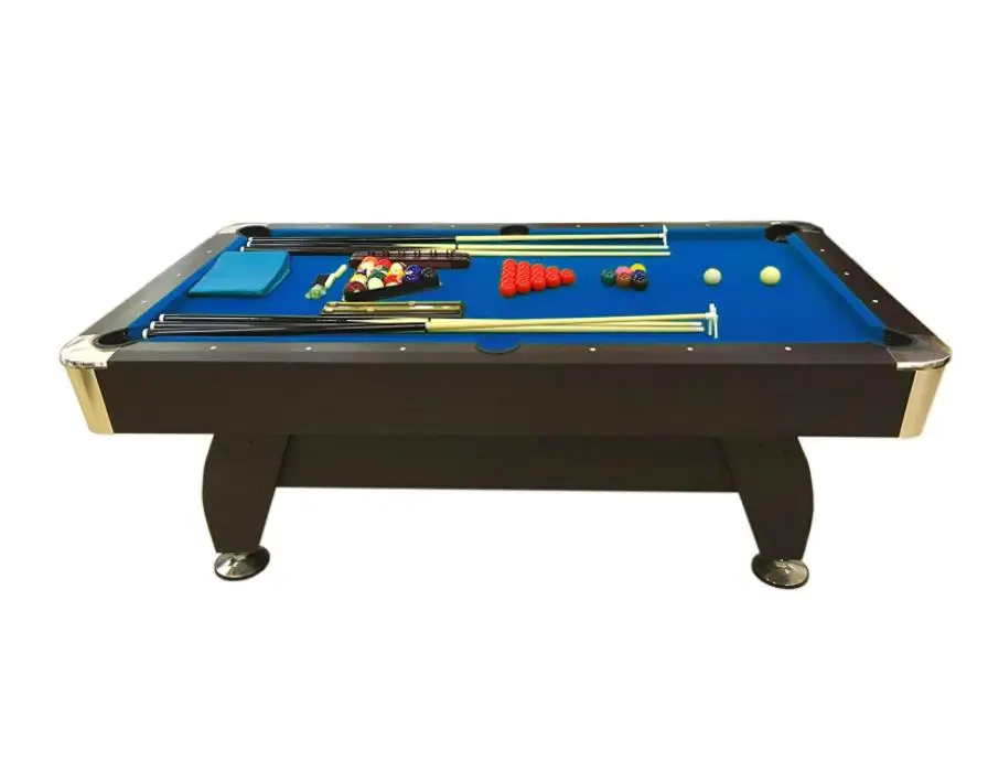Blue colth Classic  Family Table Sport Game for Boys Girls 8ft wooden pool table