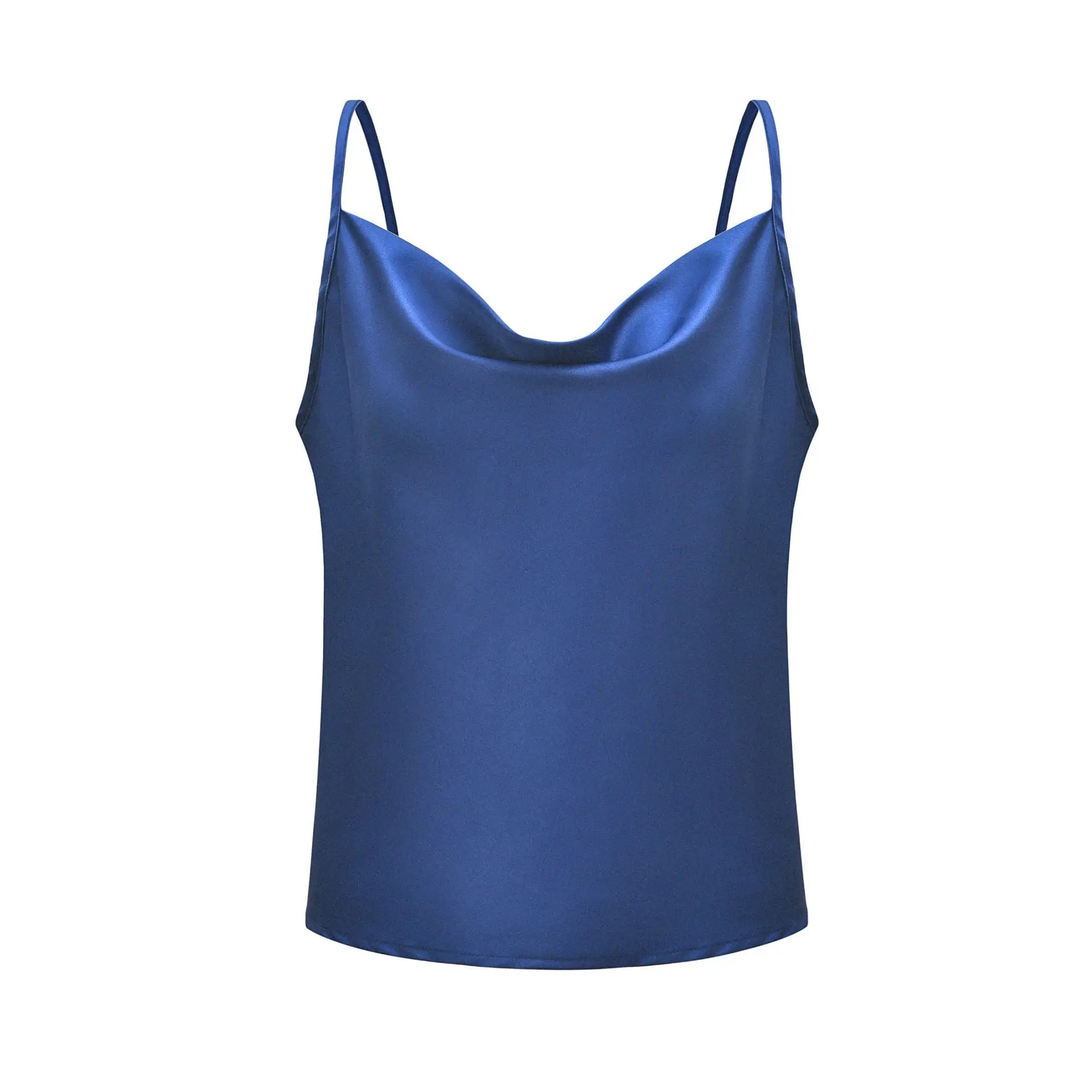W0075 Fashion Sexy Casual Satin Strap Vest Tops Tank Camisole for Women Sexy Summer Solid Sleeveless Top Ladies Silk Tank Tops
