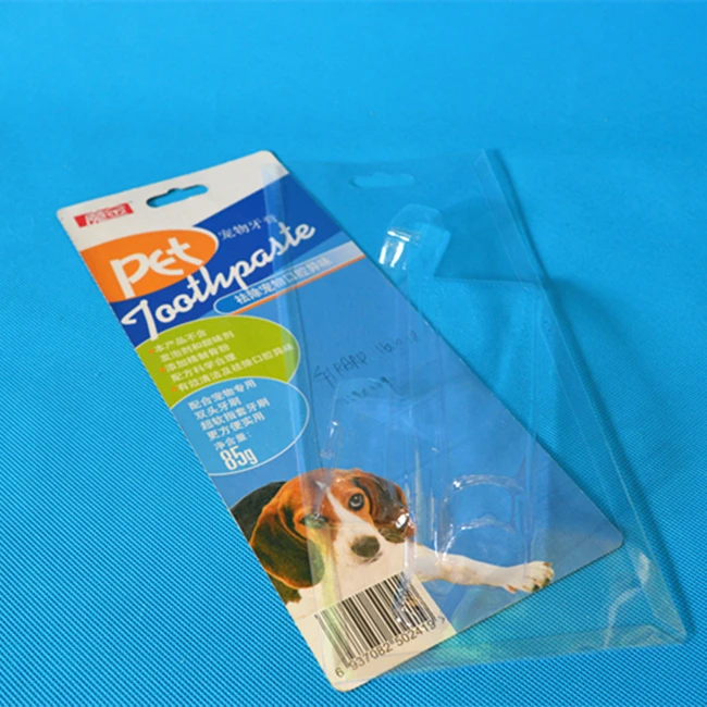 
Emplty diy custom plastic packaging printed card blister for pet toothbrush  (62108491851)