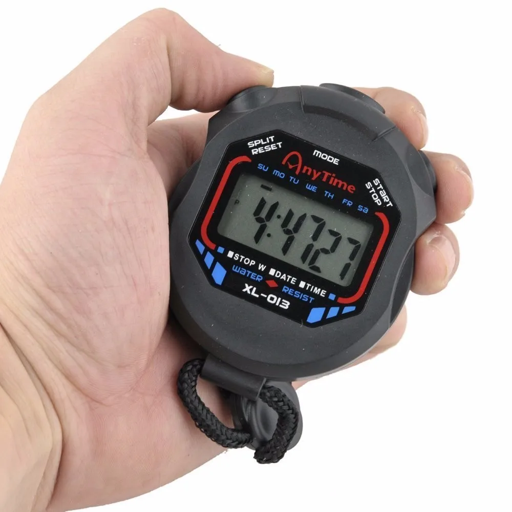 
Free Shipping XL-013 Digital Professional Handheld LCD Chronograph Sports Stopwatch Timer Stop Watch 