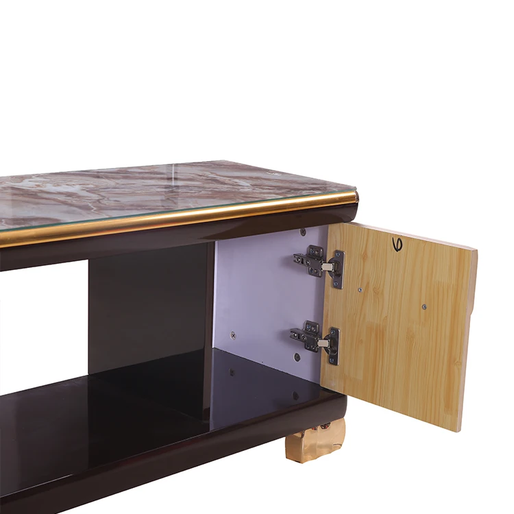 
new modern luxury mdf black and gold tv stand living room furniture pictures 