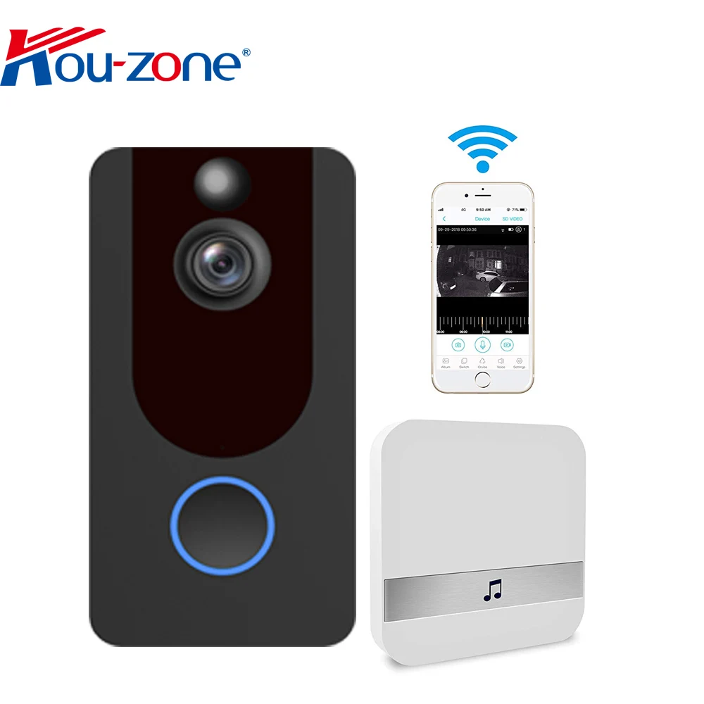 Easy to buy Video Doorbell Powered by Livehome Accurate motion detection by Smart PIR Sensor 2-way audio communication Doorbell