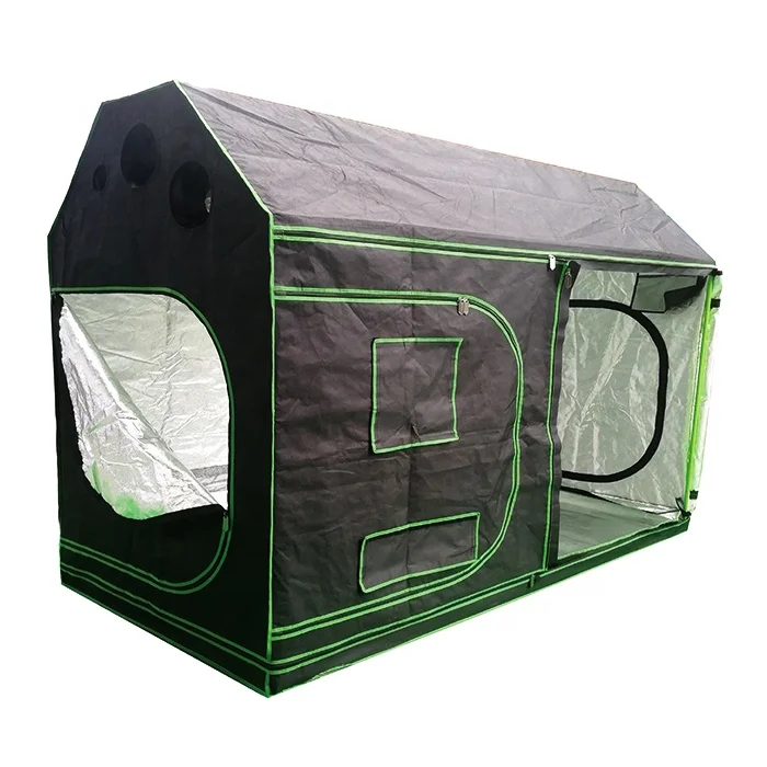 240x120x180cm Factory Customized Roof Cube Indoor Grow Room, Hydroponic Grow Tent Garden Greenhouses with View Window Waterproof