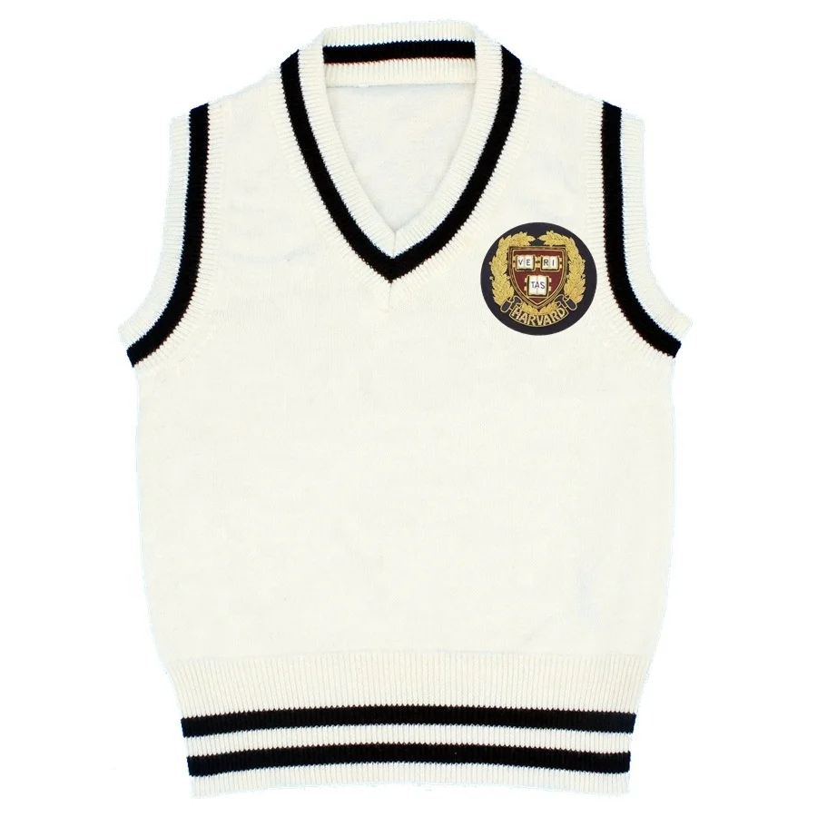 
hot selling OEM new design custom winter warm sleeveless school uniform sweater 