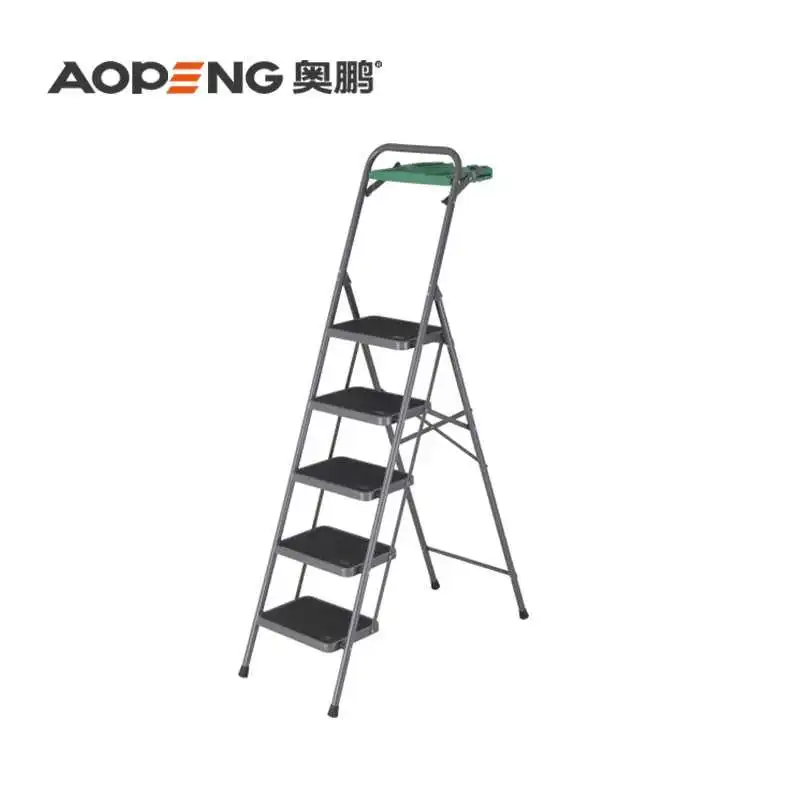 5 steps domestic steel ladder with plastic tray ANSI AP-1105TX