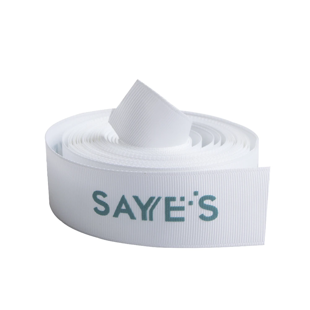 Single face grosgrain printed ribbon custom printed ribbon logo
