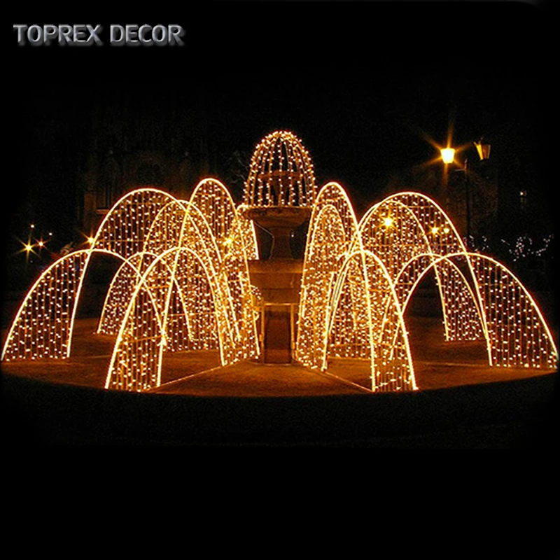 2019 new Outdoor indoor home garden waterfall led  fountain motif light