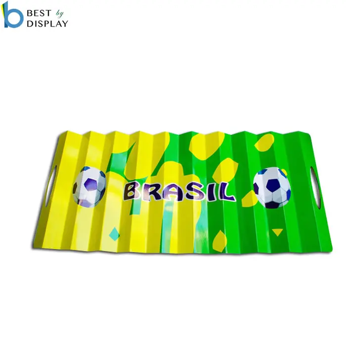 
Promotional custom football fan paper clap folding banner 
