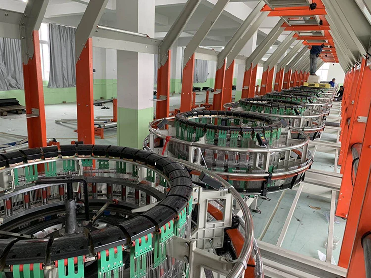 Машина для производства плетеных мешков из полипропилена, 4 круглых метлы