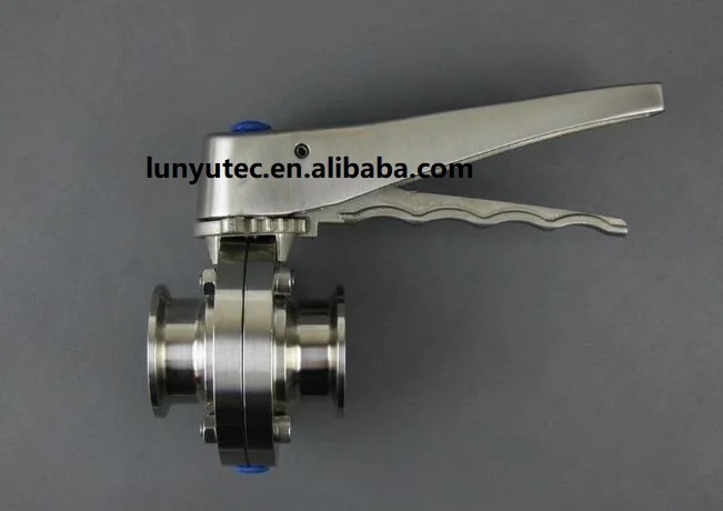 
Hygienic Tri Clamp Butterfly Valve With Stainless Steel Handle For Food Grade 