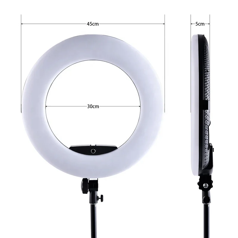 18 Inch Led Makeup Ring Light Kit Dimmable Video Photography Fill Light With Light Stand
