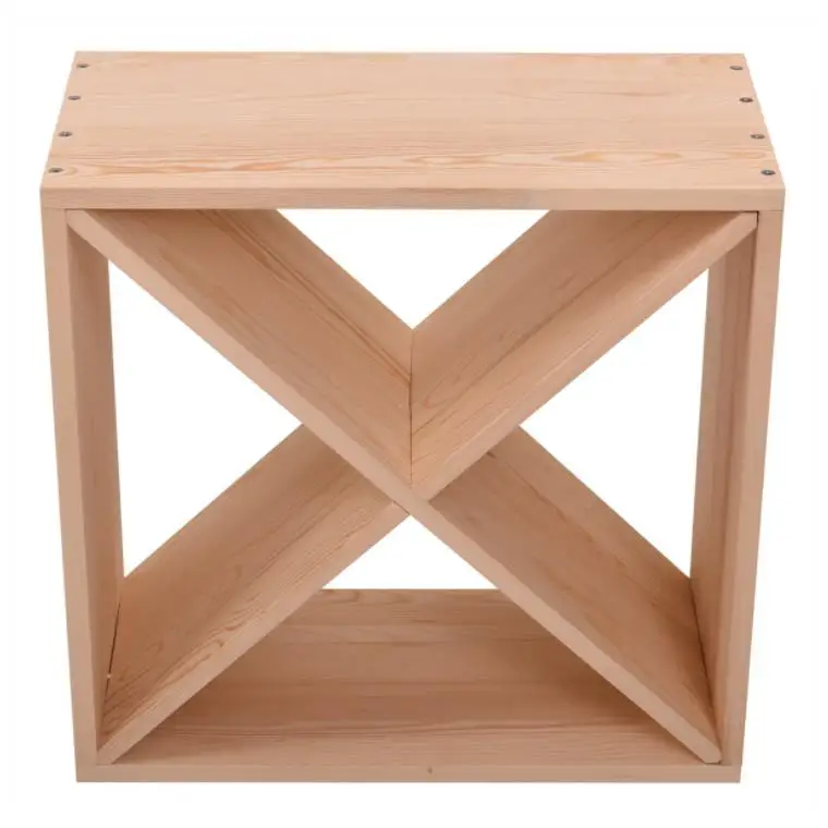 
Natural Wooden Wine Holder Compact Cellar Cube Wine Storage Rack 