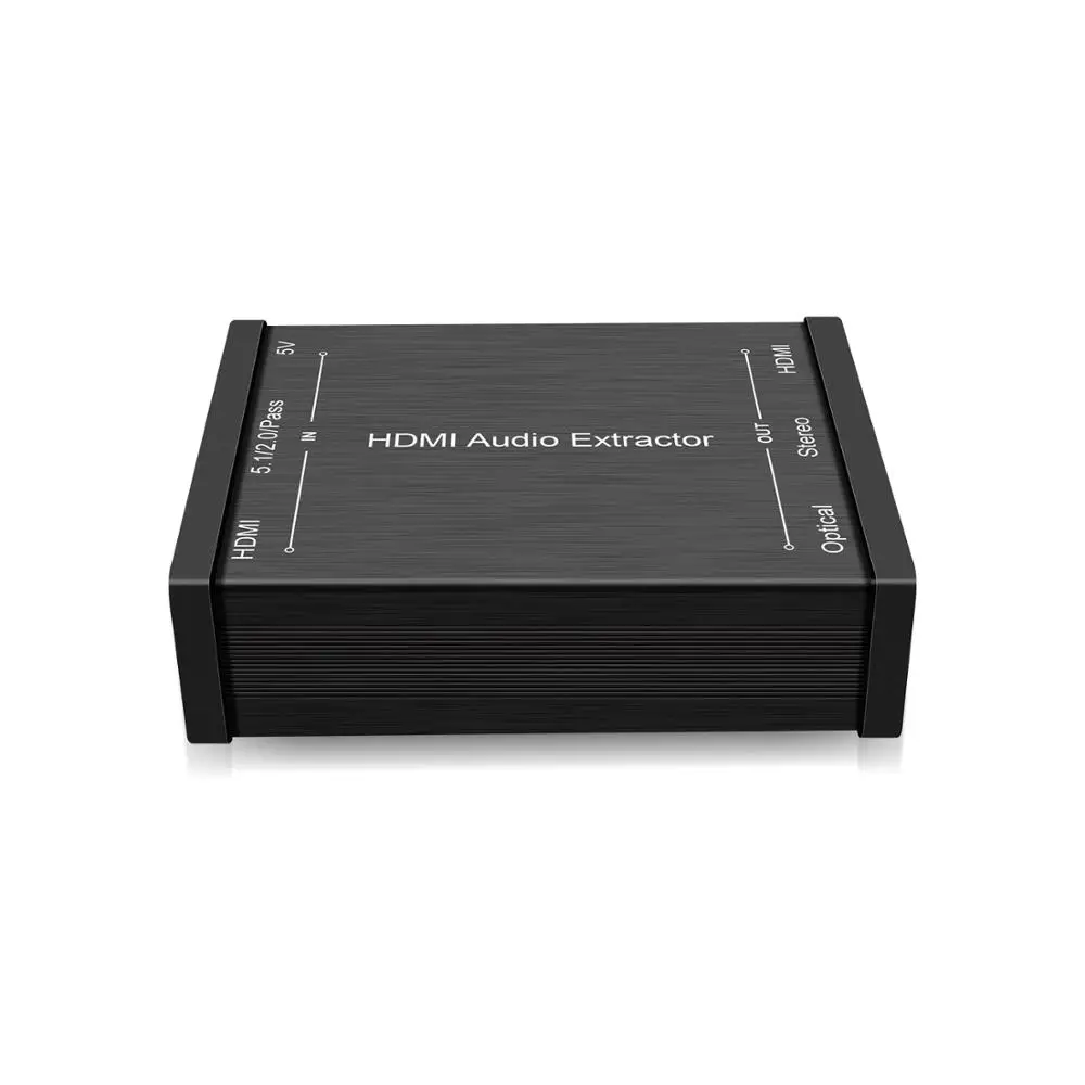 4K*2K HDMI Audio Extractor, HDMI to HDMI + optical/toslink +3.5mm stereo audio, support Dolby/DTS