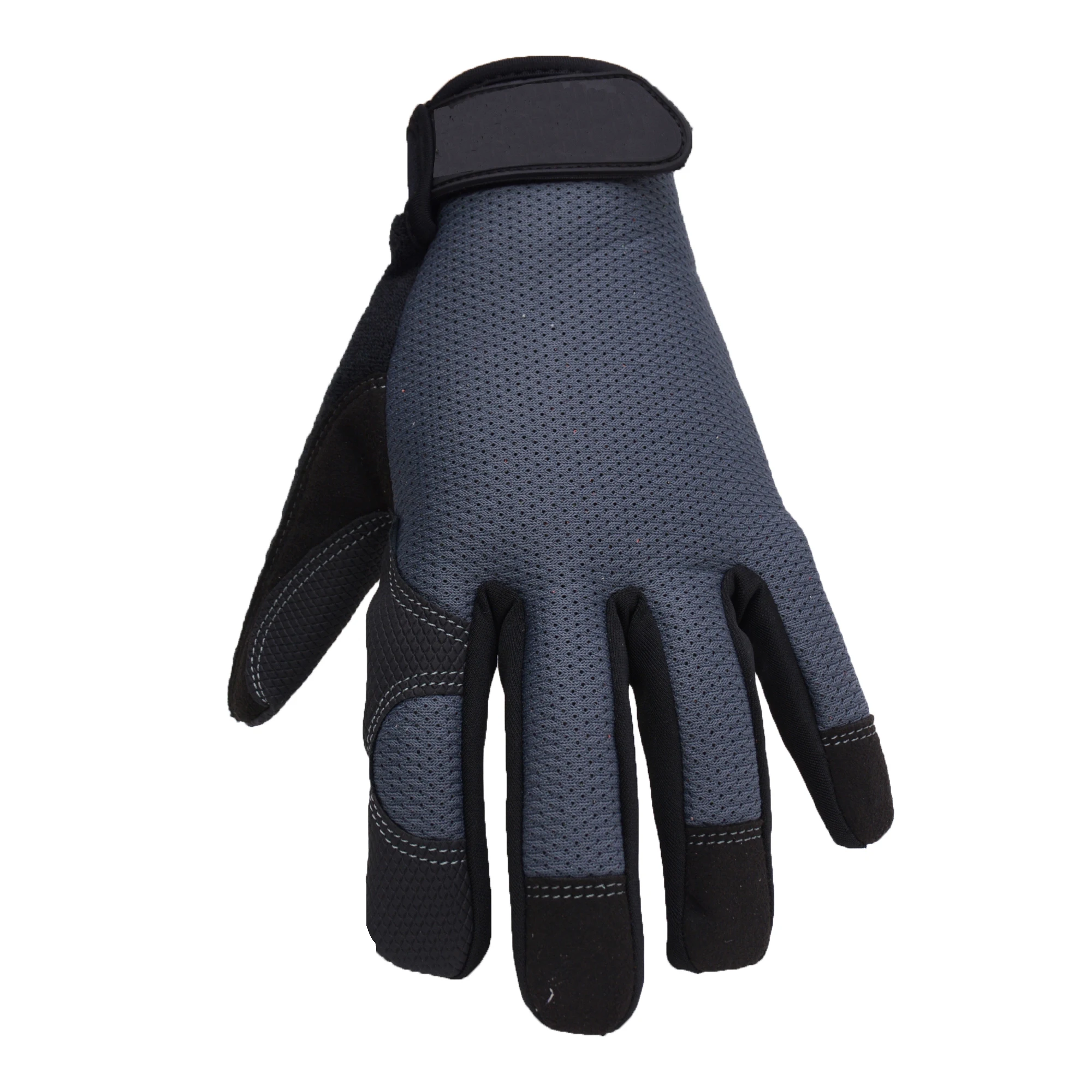 PRI PU fabric Vibration-Resistant mesh gloves touch screen work safety mechanic gloves