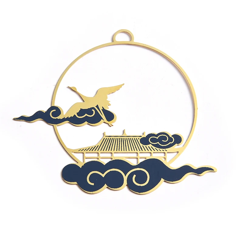 Custom 3D gold-plated openwork metal bookmarks