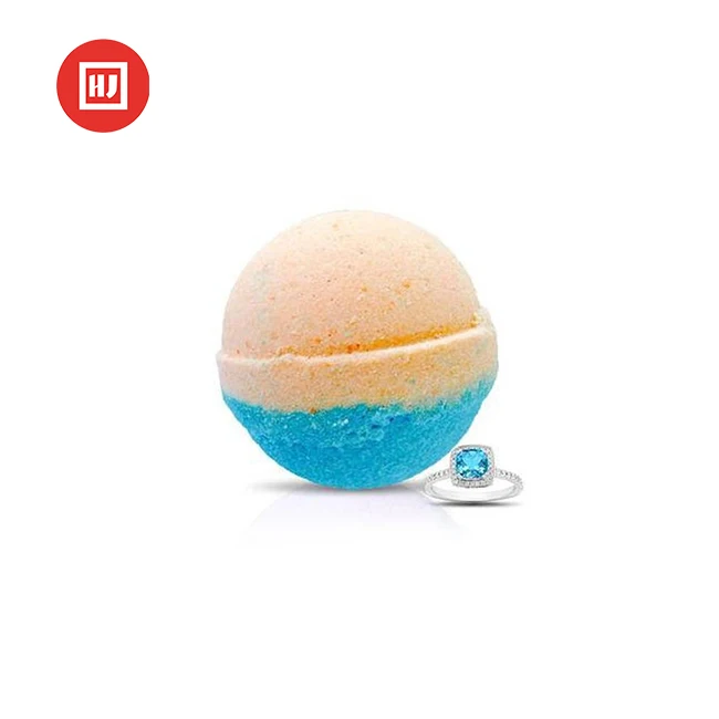 Hot sale beautiful jewelry ring bath bombs with essential oil for her