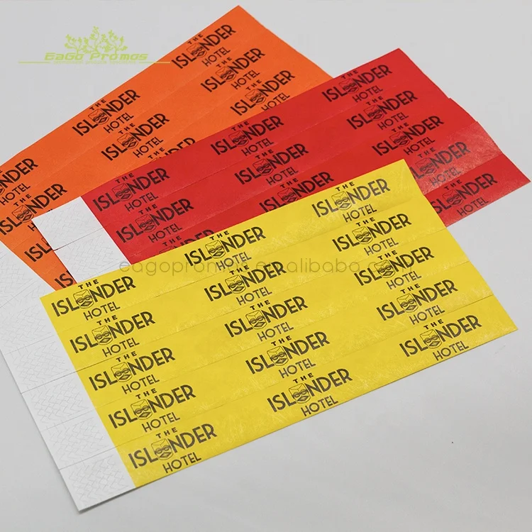2024 2025 Cheap promotional events inkjet printable tyvek wristband, disposable printable wristbands disposable id wristbands