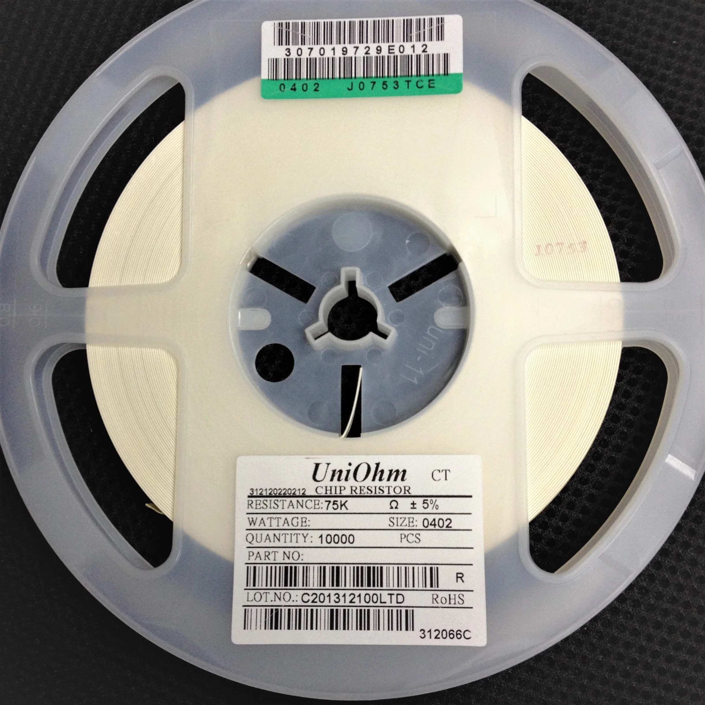 SMD Resistor 0402 75K 5%