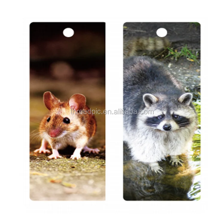 PET Custom 3D Bookmark with Tassels, Beautiful dog 3d lenticular bookmark