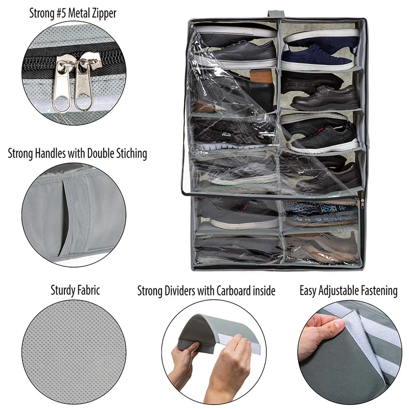  40080402a Лидер продаж домашняя подстилка для обуви сумка-Органайзер с регулируемыми разделителями детей и взрослых