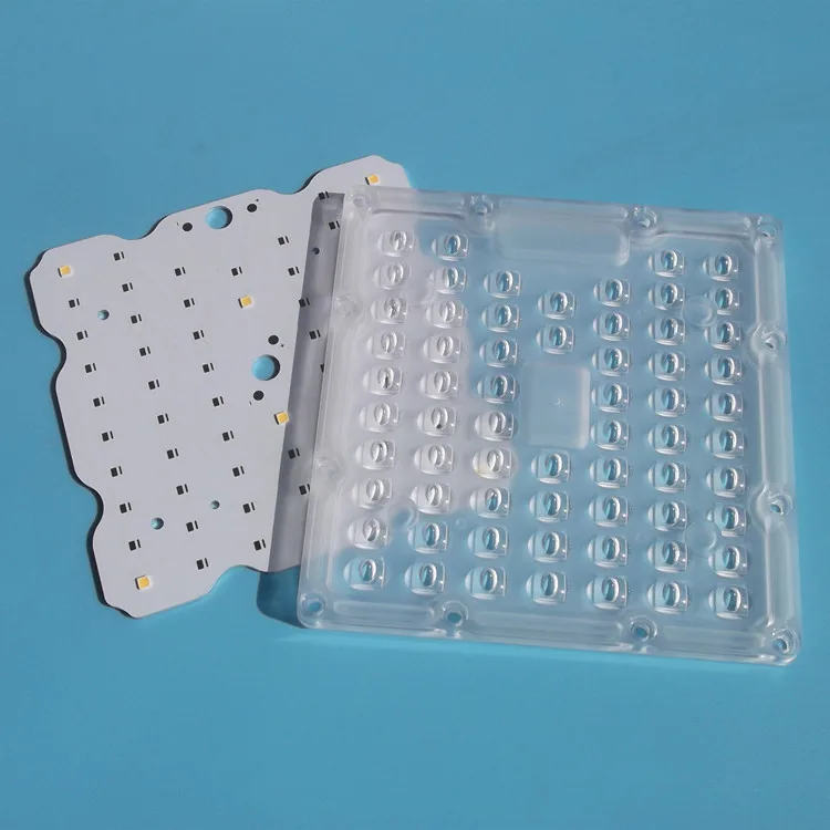 64 in 1 square pc street light led lens for smd 3030 led