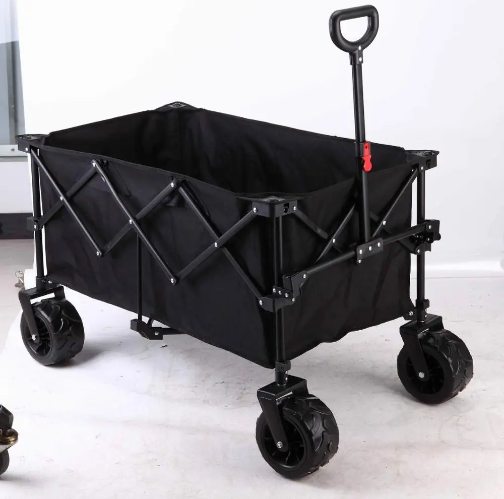 Sopop Big wide wheel foldable beach wagon trolley game cart garden cart