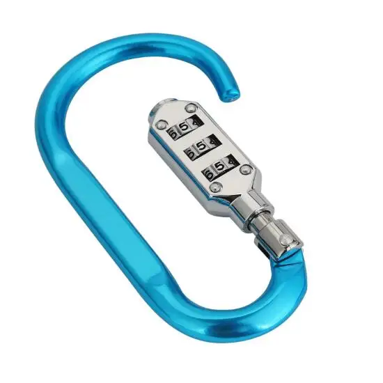 Aluminum Alloy Snap Hook with password  Outdoor Traveling Bag Luggage Security Carabiner Lock