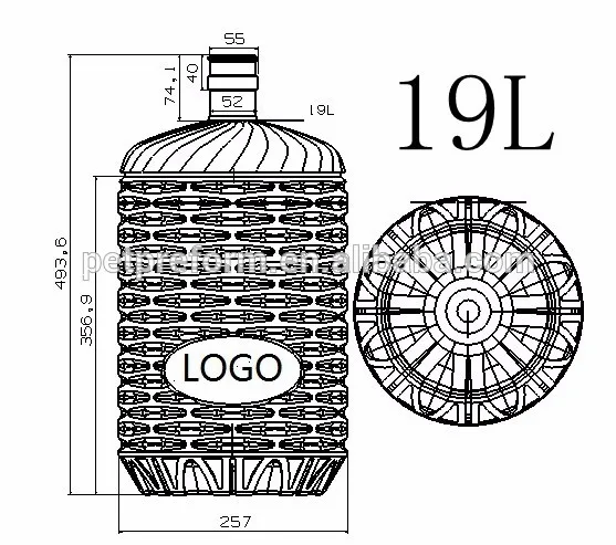 Neck 55mm water bottle 5 gallon pet preform in China
