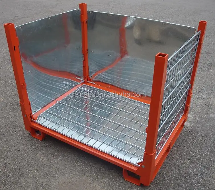 Склад металла Складная проволочная сетка поддон коробка