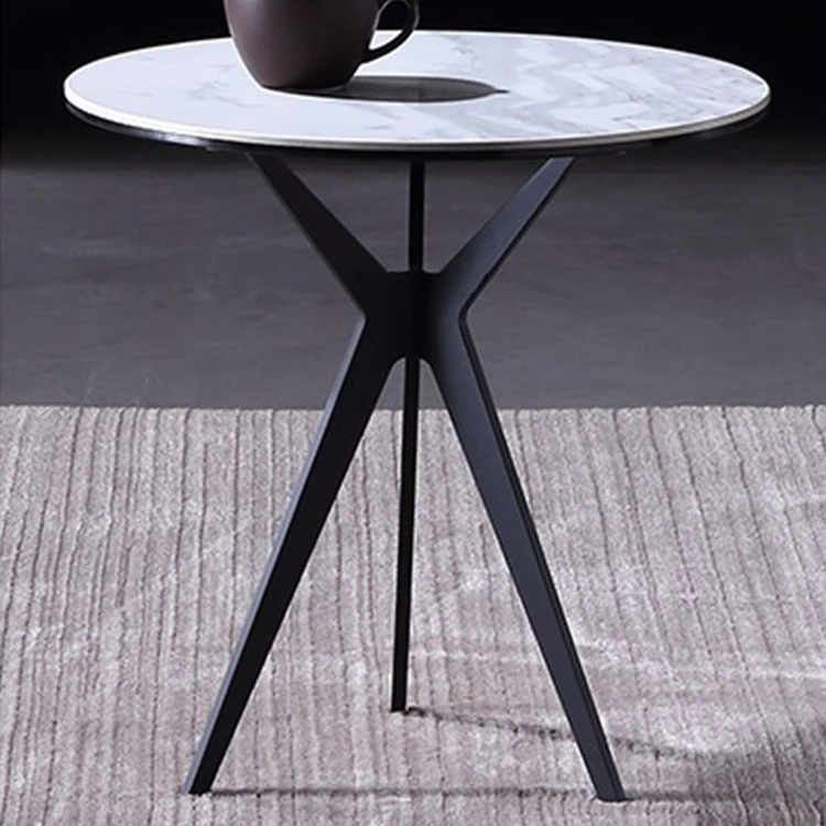 black custom metal marble coffee table base