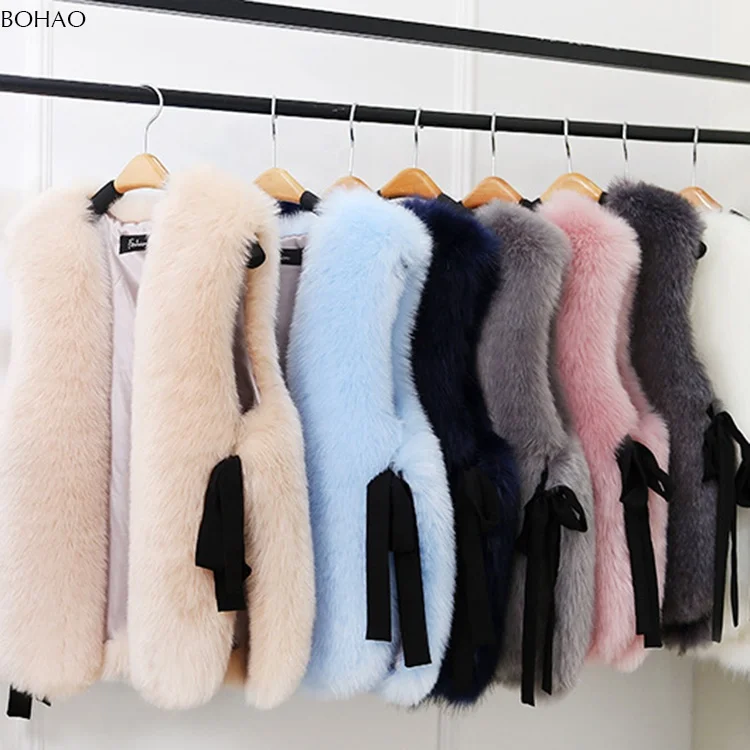 
Fashion New Style Cheap Faux Fur Vest Soft Rabbit Fur Vest 