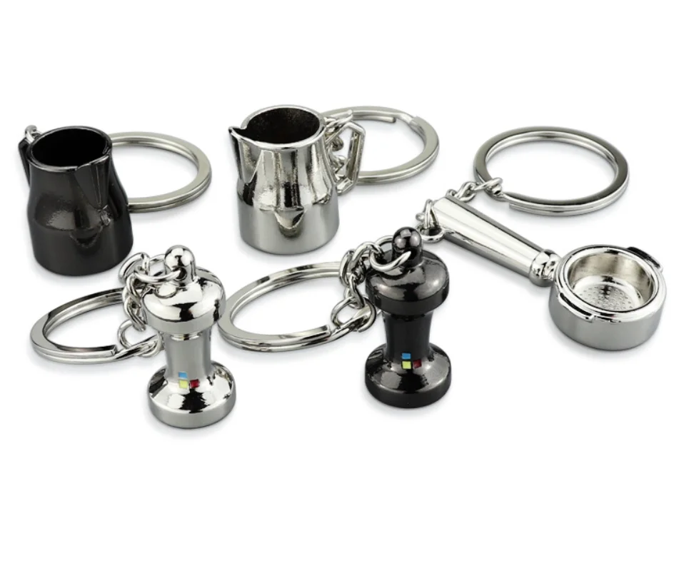 diy logo 3D mini coffee cup keychain custom coffee key chain mini cup shape keychain