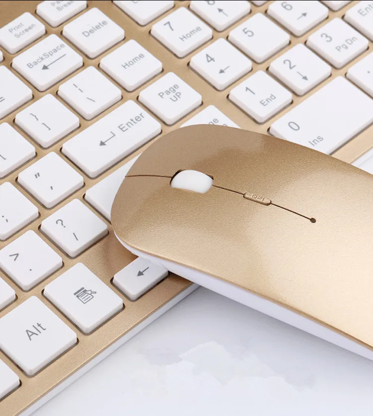 Горячая Распродажа 2018 Беспроводная цветная клавиатура и мышь комбо для компьютера