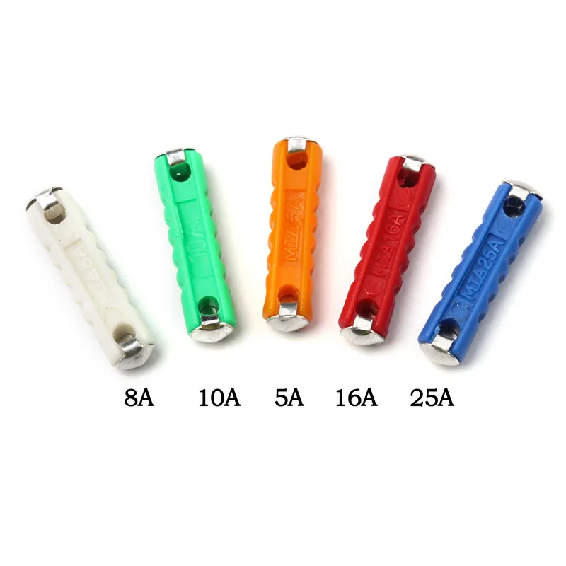 200 шт., автомобильный предохранитель в Европейском стиле, 5-30 Ампер, диаметр 6 мм
