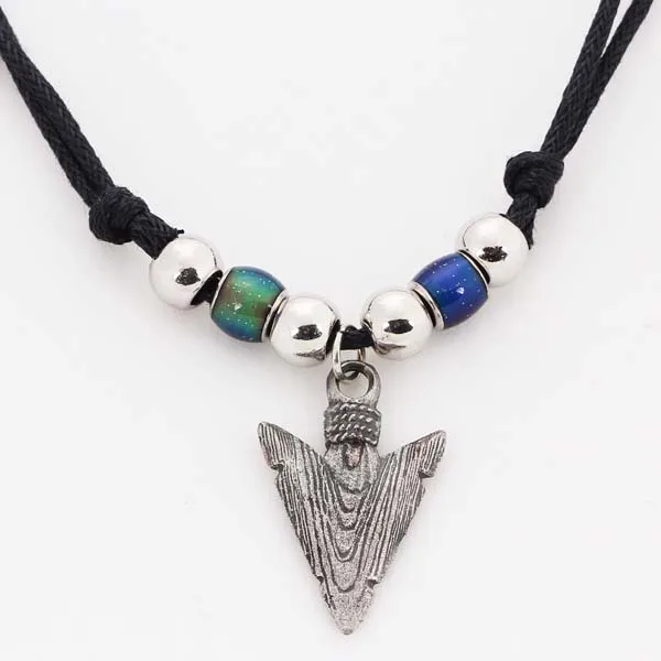 Jewelry necklace zinc alloy shark tooth mood beads modern tribal beaded gold chain necklace