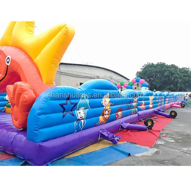 Препятствия для лагеря, надувная Барьерная дорожка для парка развлечений на открытом воздухе