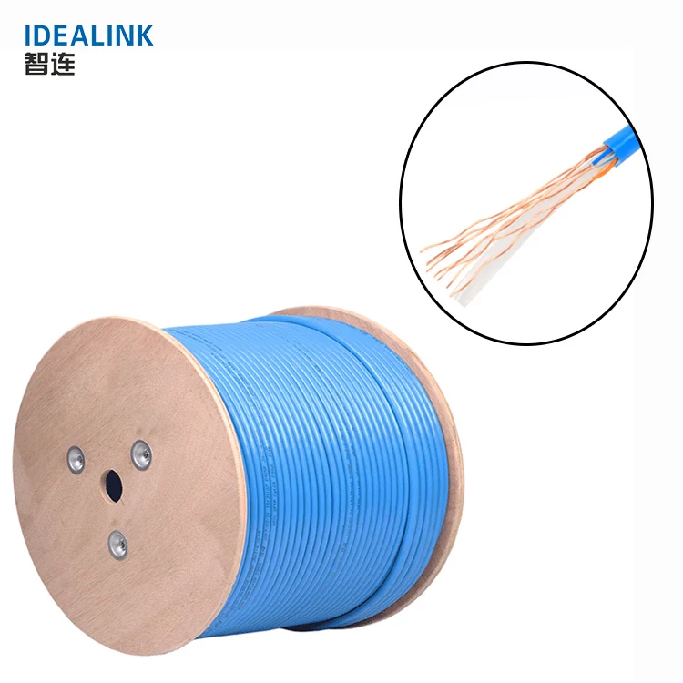 Низкий минимальный объем заказа Чистый медный cat 6e 4 пара сетевой кабель 23awg utp cat 6 ethernet кабель