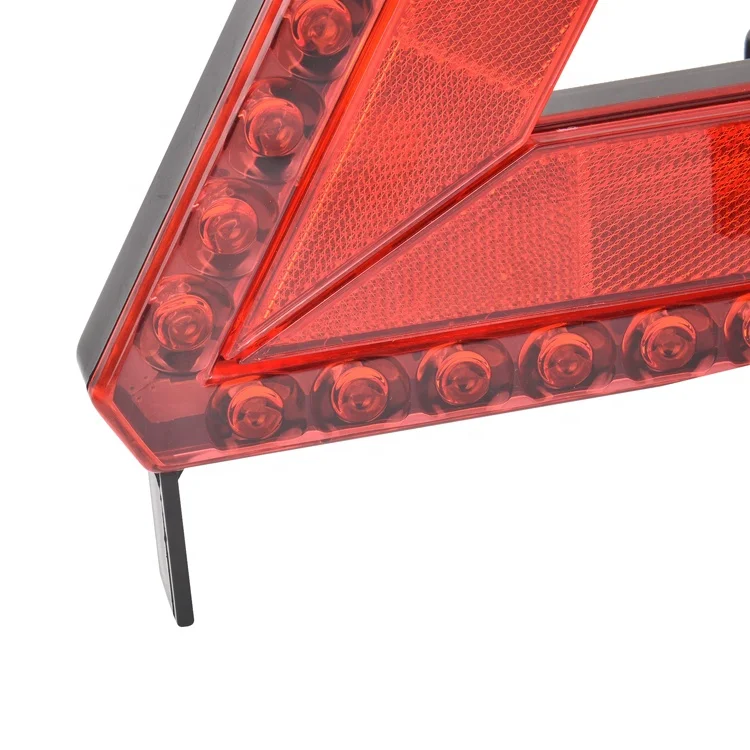51PCS LED light warning triangle flashing/constant light accessory plug/batteries LED warning triangle