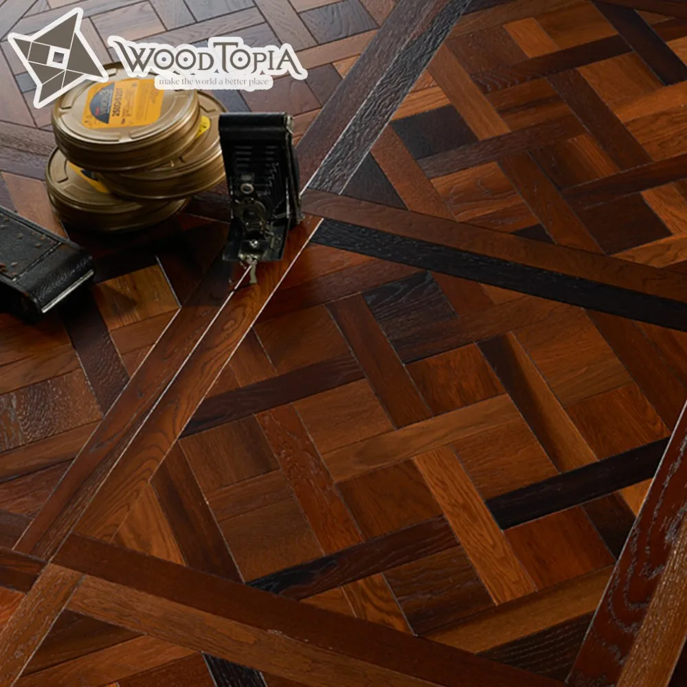 FUDELI VERSAILLES Parquet Engineered Wooden Flooring Oak Art Minimalist Apartment T&G Online Technical Support More Than 5 Years