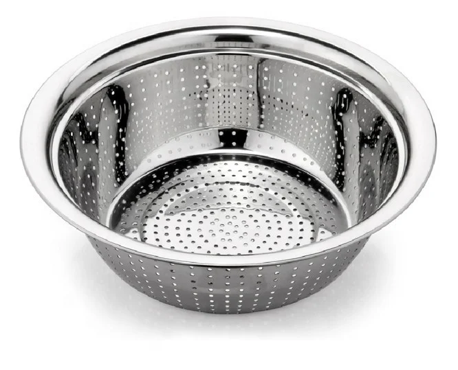 Dishwasher-Safe Kitchen Stainless Steel Micro-Perforated Strainer Vegetable Basket Fruit Colander/Bowl