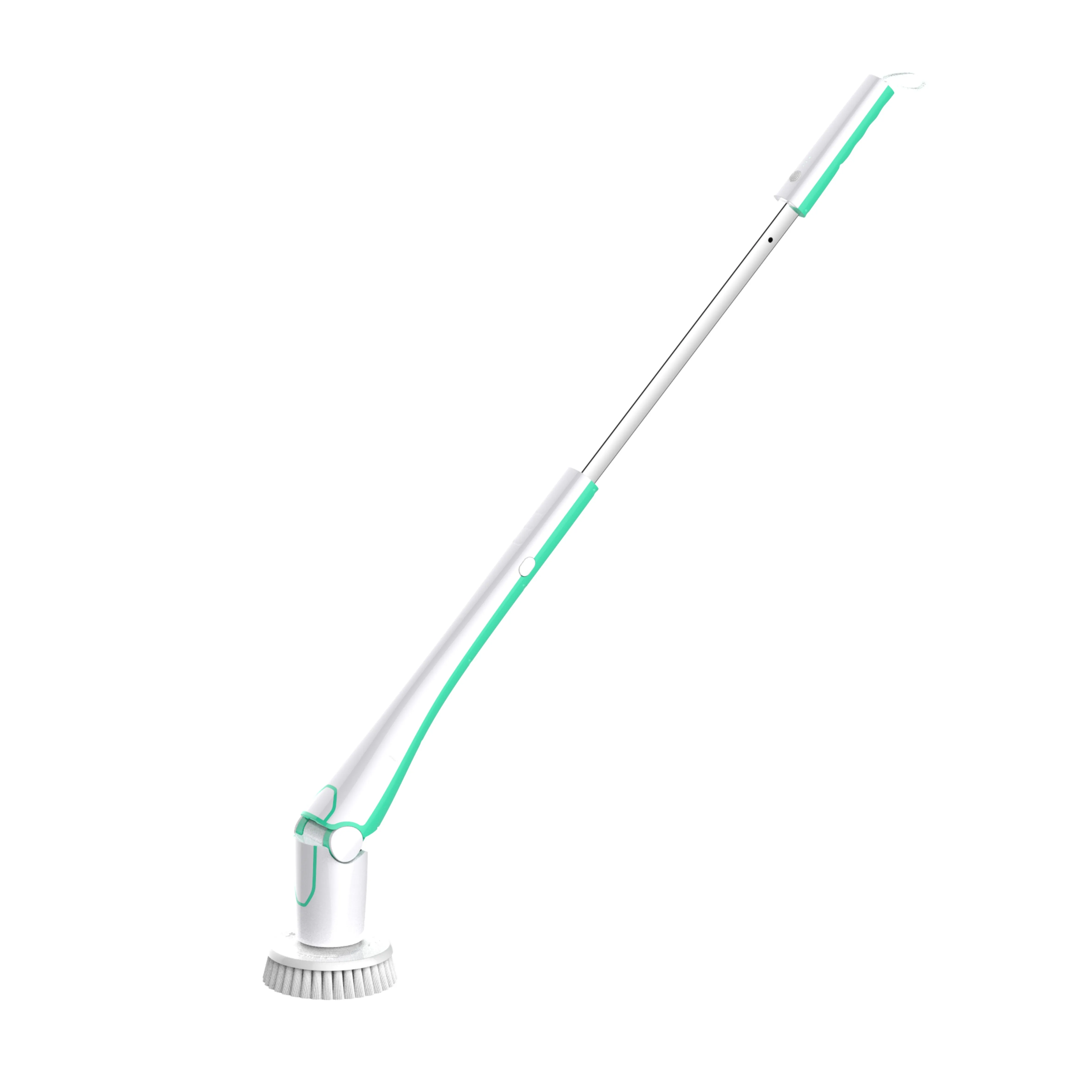 Hot selling rechargeable electric water proof telescopic portable cleaning brush round flat corner power brush set