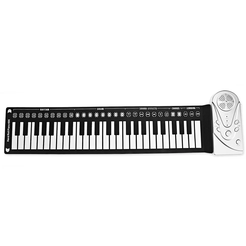 Wholesale Cheap Price Kids Piano Upgrade Portable Flexible 49 Keyboard Digital Hand Roll Up Piano for Leisure and Entertainment