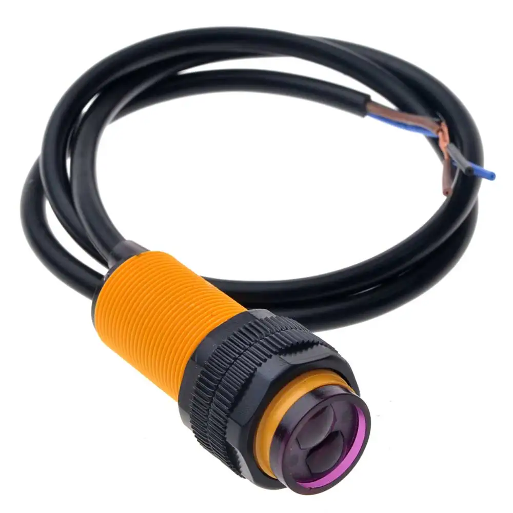 
E18 D80NK Infrared Obstacle Avoidance Photoelectric Sensor Proximity Switch 3 80cm Detection Range Adjustable  (62074802535)