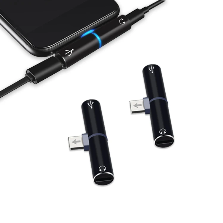 
Audio Charging Dual Adapter Splitter Cable Earphone AUX Cable Converter Adapter 