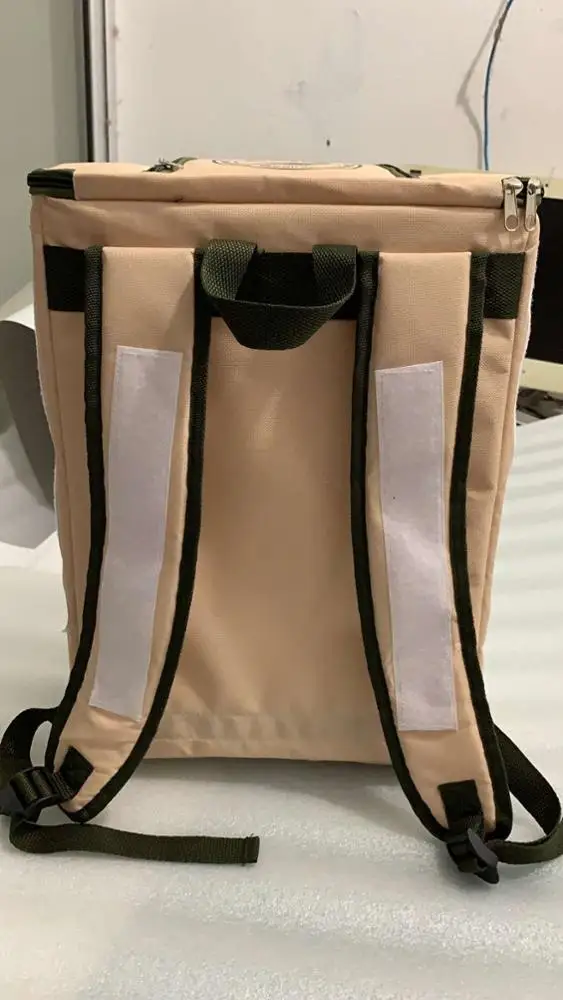 stylish  printing polyester 24 cans cooler PEVA HEAT SALE waterproof   backpack bag with top zipper pocket