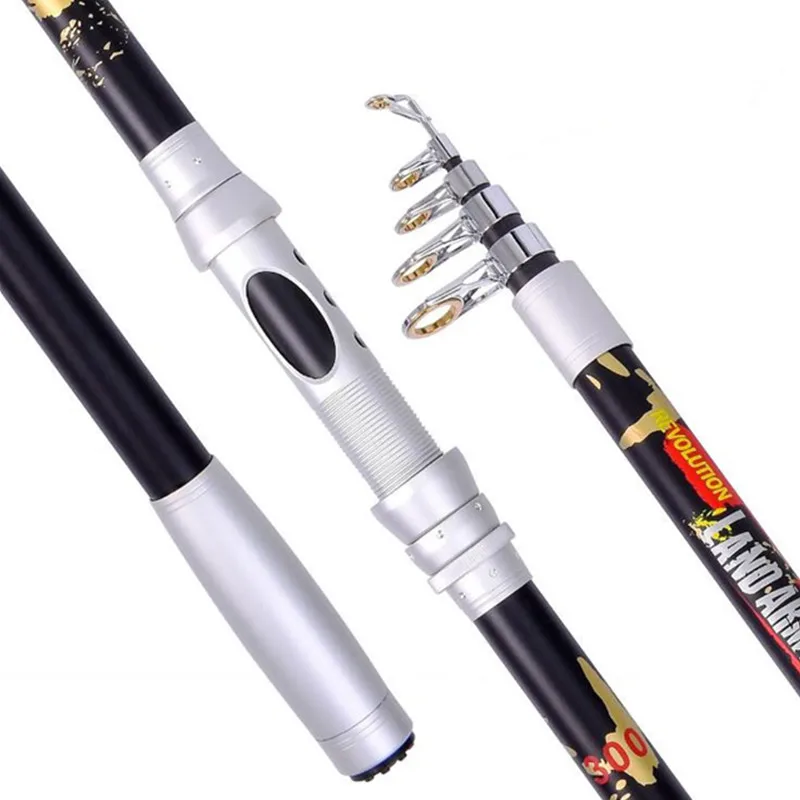 High Carbon Saltwater Telescopic Fishing Rod Super Hard Ultra Light Rod Carbon 2.1m 2.7m 3.3m Fishing Rod Spinning Fishing Pole