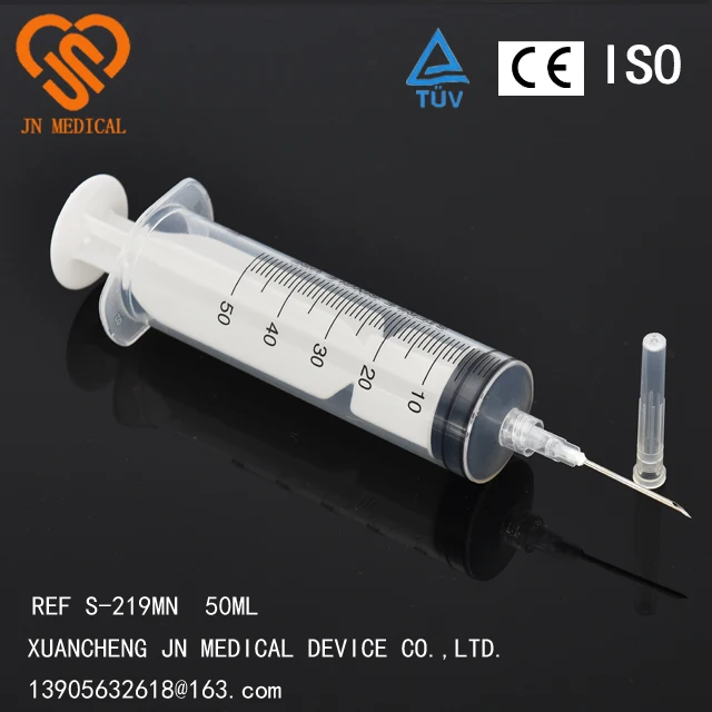 
3 Part Injection Plastic Syringes with or Without Needles 