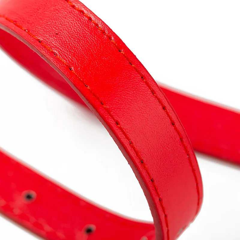 
Classic muti color 5 sizes soft touch PU leather dog collar 