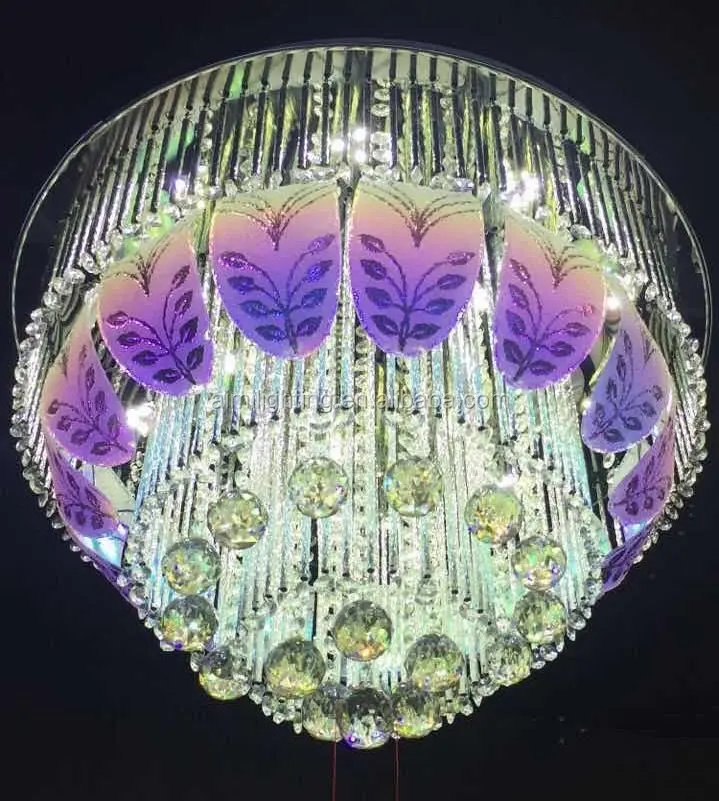 2017 Best sell New design glass chandelier ceiling light 1623-600 with MP3 and remote control, Manufacturer cheap price