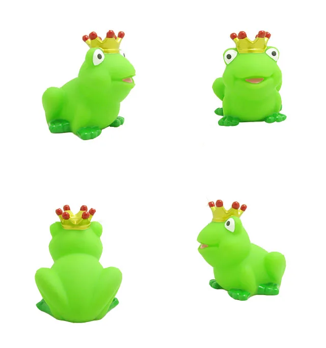 OEM cartoon soft vinyl small frog bath toy for children with sound,Floating rubber bath stand frog toy